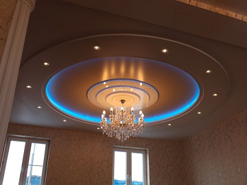 Многоуровневые натяжные потолки фото